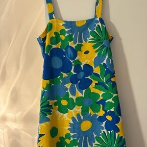 Floral J. Crew Linen Sun Dress